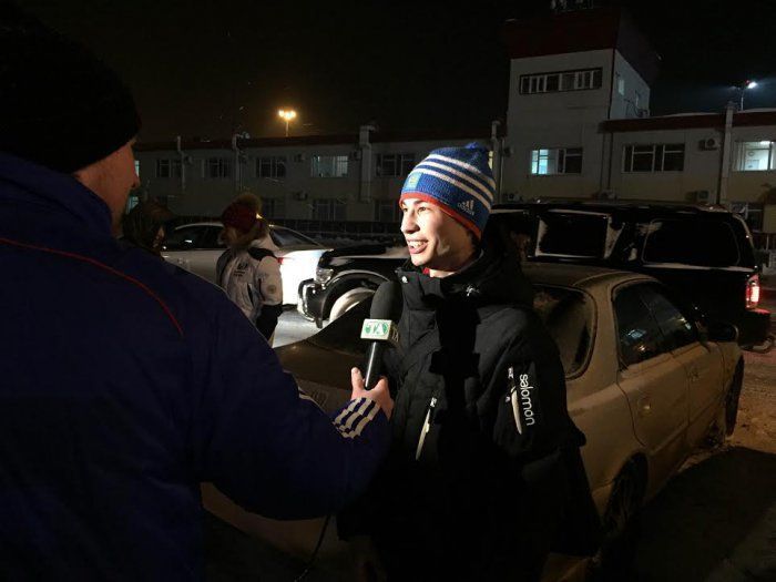 Тюменского чемпиона встретили в аэропорту Тюменского чемпиона встретили в аэропорту